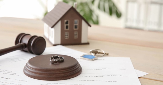 Property division in divorce concept